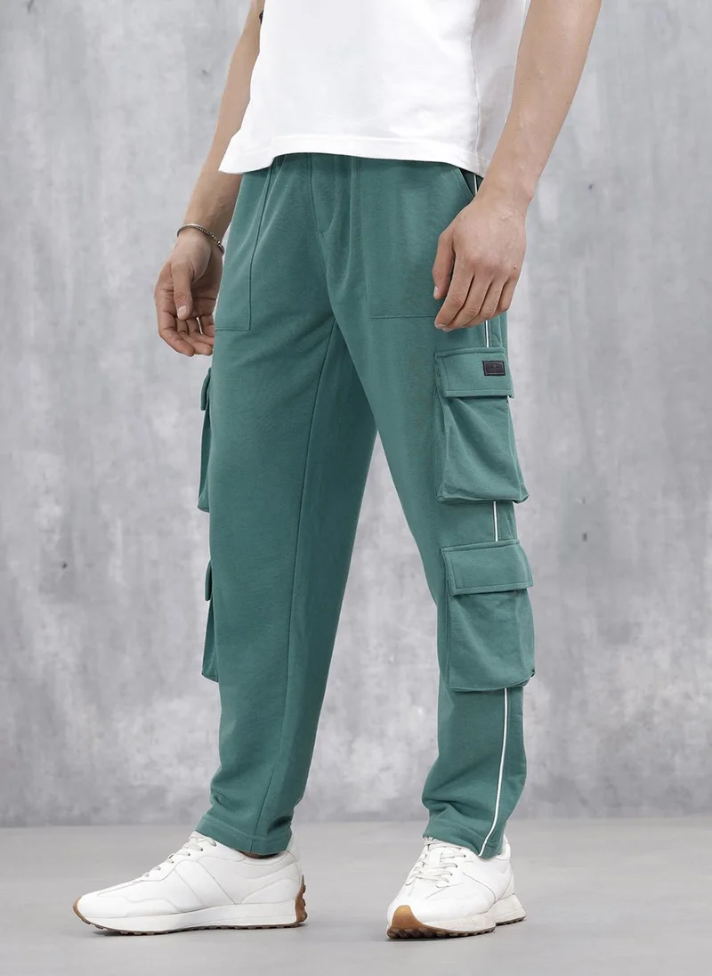 Men’s Relaxed Fit Knit Jogger With Utility Pockets | Teal